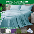 4 Piece Hotel Bamboo Cooling Sheet Set -Ultra Soft 2000TC Breathable Bed Sheets Set with 37 Centimetre Deep Pocket-Cooling Sheets for Hot Sleepers(Sky Blue,Super King)