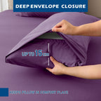 4 Piece Hotel Bamboo Cooling Sheet Set -Ultra Soft 2000TC Breathable Bed Sheets Set with 37 Centimetre Deep Pocket-Cooling Sheets for Hot Sleepers(Purple,Super King)