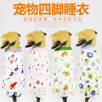 Haji Cotton Pet Four Legged Clothes Small fish XS