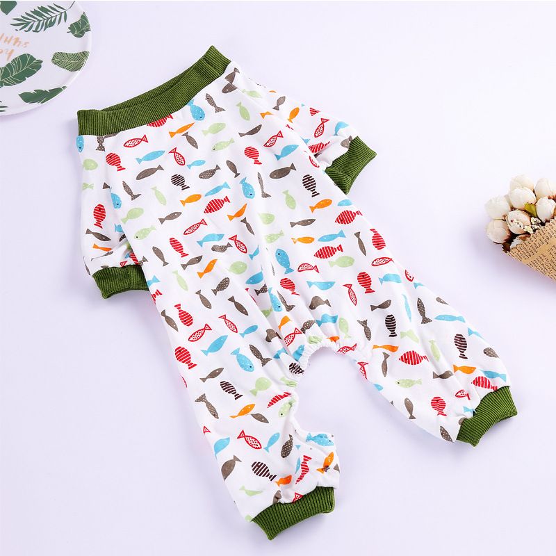Haji Cotton Pet Four Legged Clothes Small fish