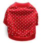 DROOLING DOG Pet Dog Cat Clothes Cotton T Shirt Red (dot) XS