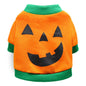 DROOLING DOG Pet Dog Cat Clothes Cotton T Shirt Orange dark green edge (pumpkin head) M