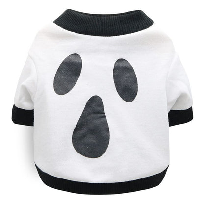 DROOLING DOG Pet Dog Cat Clothes Cotton T Shirt White (mask)