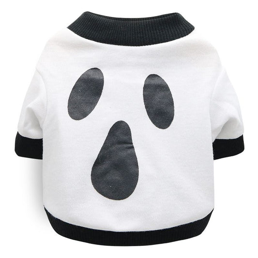 DROOLING DOG Pet Dog Cat Clothes Cotton T Shirt White (mask)