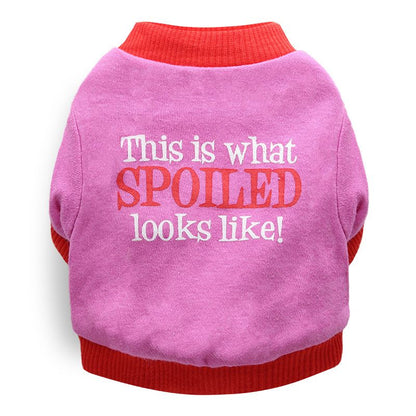 DROOLING DOG Pet Dog Cat Clothes Cotton T Shirt Rose (spoiled shoes)
