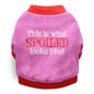 DROOLING DOG Pet Dog Cat Clothes Cotton T Shirt Rose (spoiled shoes)
