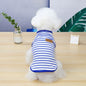 DADAGOU Dog Vest Cotton Striped Casual Pet Clothing 21 Casual Striped Vest-Blue L