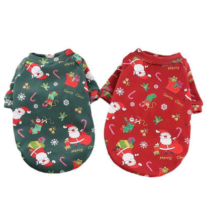Valley Dog Pet Clothes Fleece Two Legged Autumn Winter (Anhui hair) two legs compound Velvet wine red bottom old man S (chest circumference 35 back length 25)
