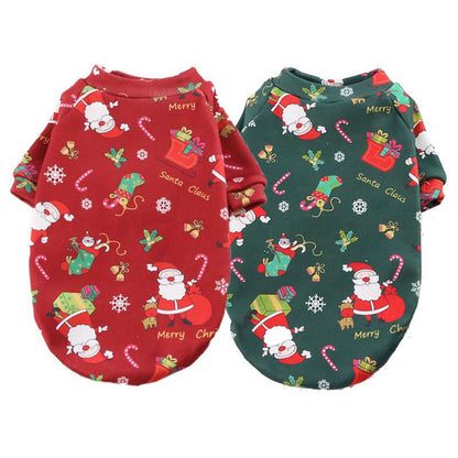 Valley Dog Pet Clothes Fleece Two Legged Autumn Winter (Anhui hair) two legs composite velvet green bottom old man M (chest circumference 40 back length 30)