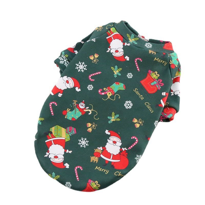 Valley Dog Pet Clothes Fleece Two Legged Autumn Winter (Anhui hair) two legs composite velvet green bottom old man M (chest circumference 40 back length 30)