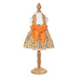 Leisure Darling Pet Dog Dress Cotton Princess Style Orange 12/M