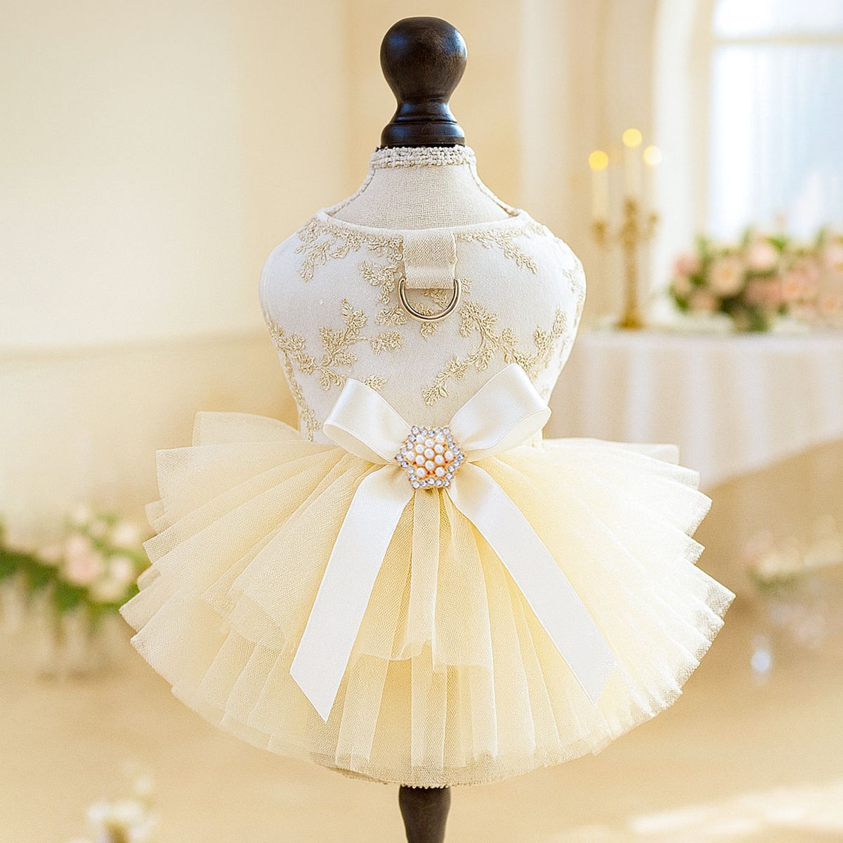 PETCIRCLE Pet Dog Cat Polyester Gauze Skirt Dress Starlight Wedding Dress XL-about 7.00 kg-9.00 kg