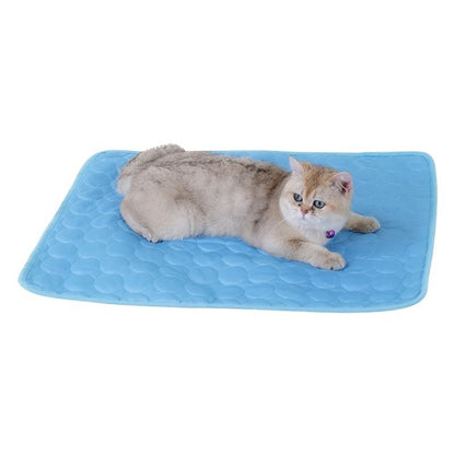 Jun Zhe Pet Ice Silk Cooling Mat for Dogs ice silk pad brown S(50*40cm) about 90g