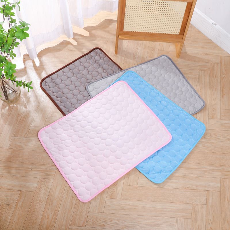 Jun Zhe Pet Ice Silk Cooling Mat for Dogs ice silk pad brown S(50*40cm) about 90g