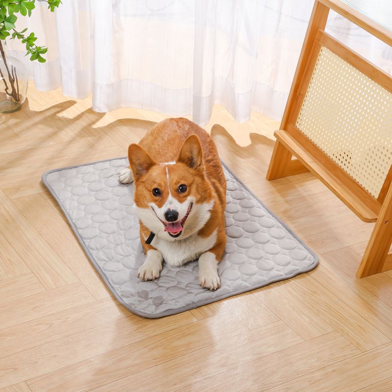 Jun Zhe Pet Ice Silk Cooling Mat for Dogs ice silk pad brown S(50*40cm) about 90g