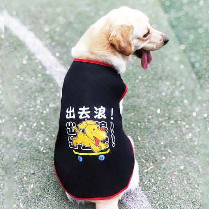 Pet Vest Lai Chong Duo Summer Polyester Black L size (about 10kg)