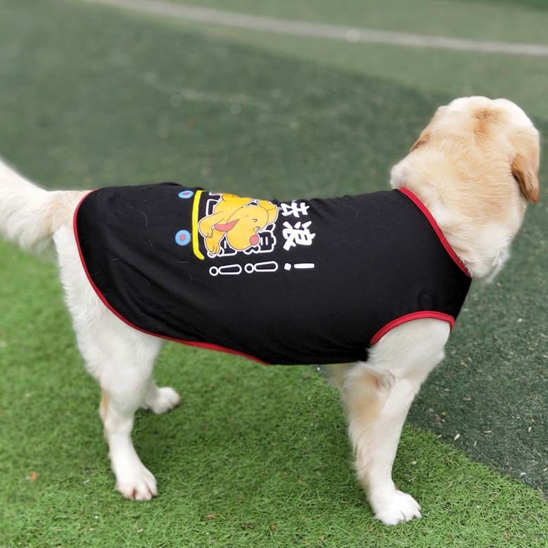 Pet Vest Lai Chong Duo Summer Polyester Black XL size (about 14kg)