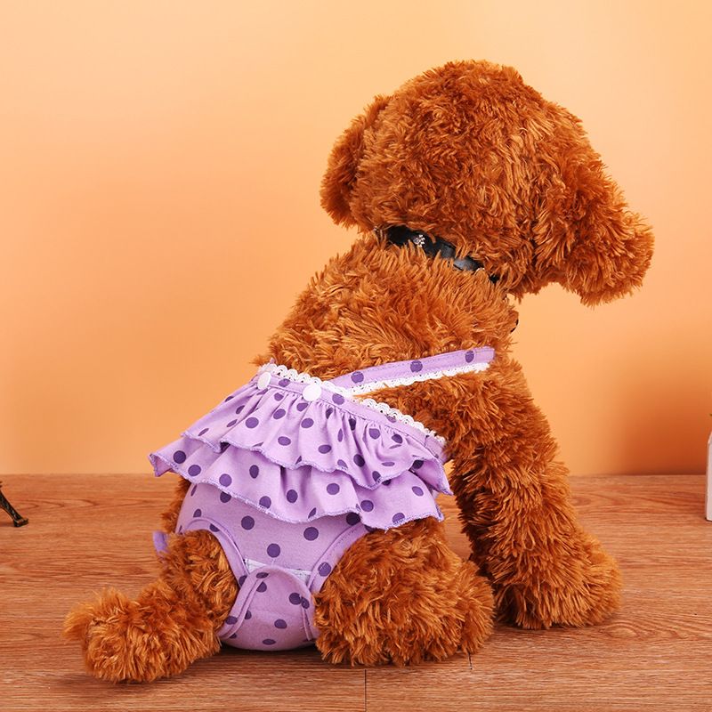 Pet Dog Menstrual Pants Cotton Pink S