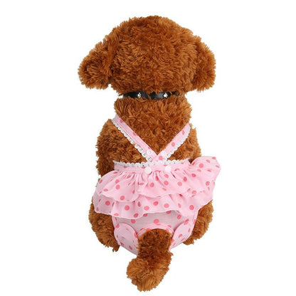 Pet Dog Menstrual Pants Cotton Pink S L