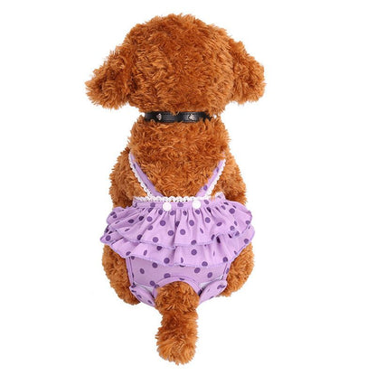 Pet Dog Menstrual Pants Cotton Pink S Black L