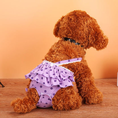 Pet Dog Menstrual Pants Cotton Pink S Brown