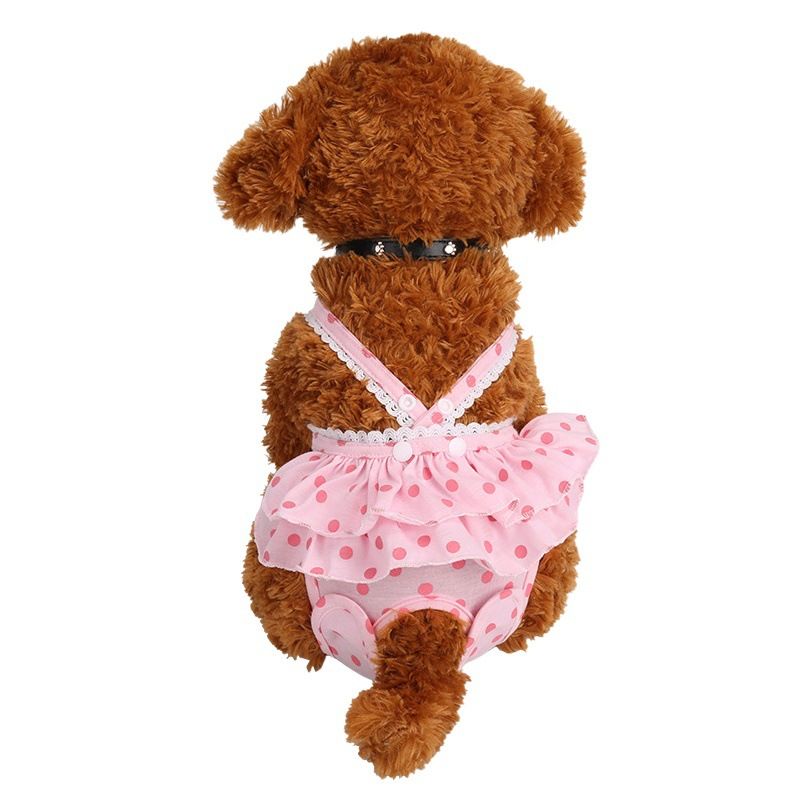 Pet Dog Menstrual Pants Cotton Pink S Brown XL