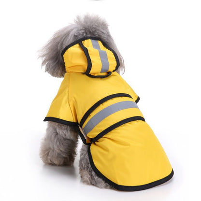 BJAYPET Dog Raincoat Polyester Reflective Small Pet... Yellow XS