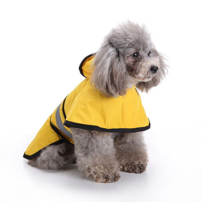 BJAYPET Dog Raincoat Polyester Reflective Small Pet... Yellow M