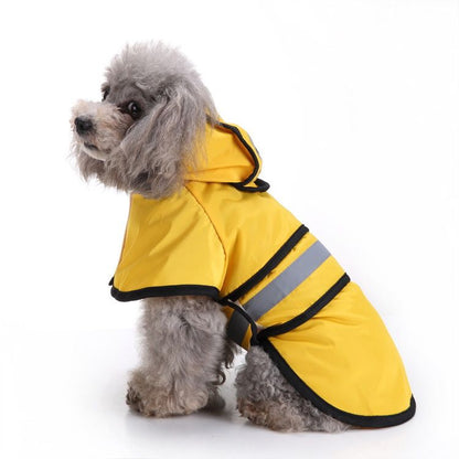 BJAYPET Dog Raincoat Polyester Reflective Small Pet... Yellow L