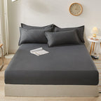 Pure Cotton Mattress Cover Non Slip Bed Sheet White 150*200cm standard