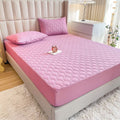 Waterproof Quilted Fitted Sheet Solid Color Toddler Red bean paste 1.2*2m single fitted sheet