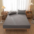 Waterproof Quilted Fitted Sheet Solid Color Toddler Phoenix gray 1.8*2.2m single fitted sheet