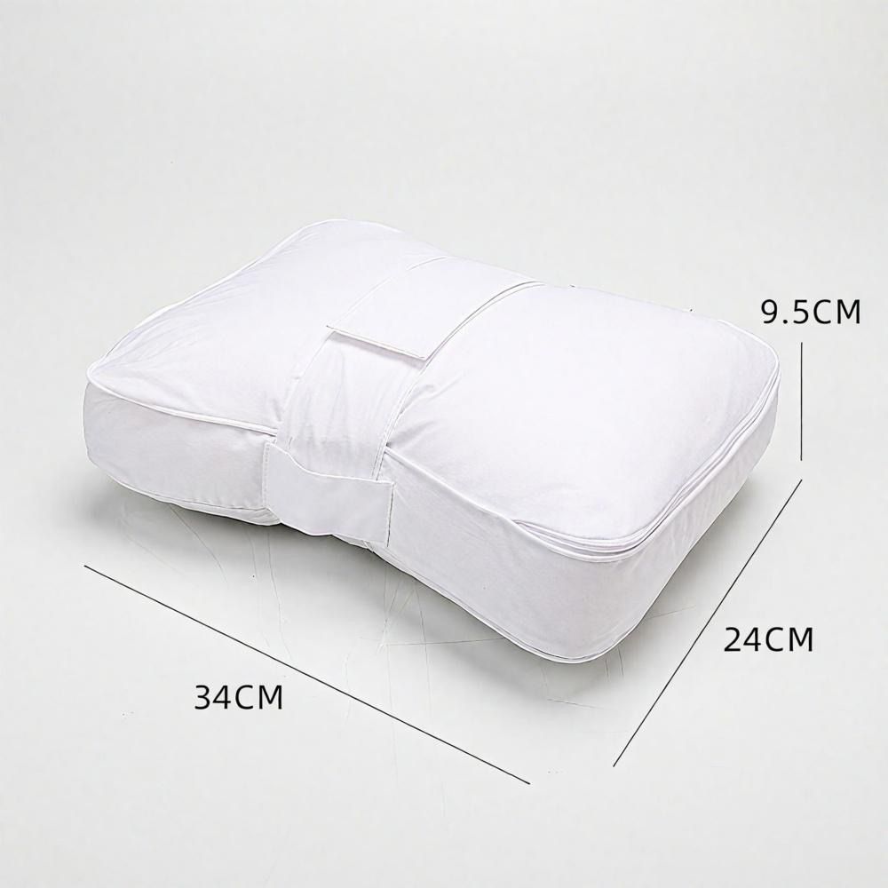 Sleeping Knee Pillow with Adjustable Strap – Contoured Leg Pillow for Side Sleepers, Pregnant Women, and Neck Support, Breathable Fabric Cover with Shredded Memory Foam Fill, White and Light Gray Options (White)