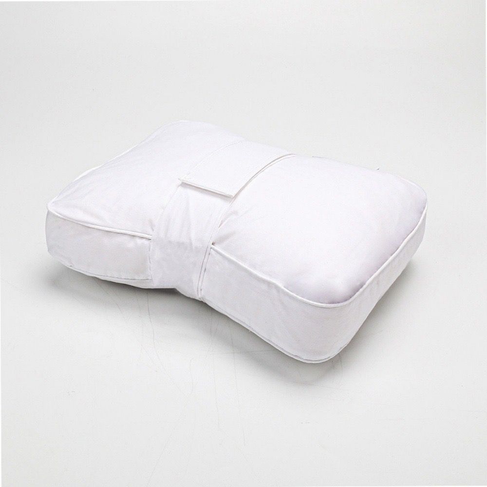 Sleeping Knee Pillow with Adjustable Strap – Contoured Leg Pillow for Side Sleepers, Pregnant Women, and Neck Support, Breathable Fabric Cover with Shredded Memory Foam Fill, White and Light Gray Options (White)