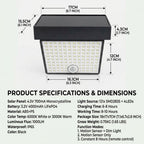 Solar Powered Outdoor LED Floodlight with Remote Control and Motion Sensor, Dual Charging via Solar and USB, Weatherproof Wall Light for Driveway Garden Patio, Choice of 6000K Daylight or 3000K Warm Glow (6000K White，2PCS)