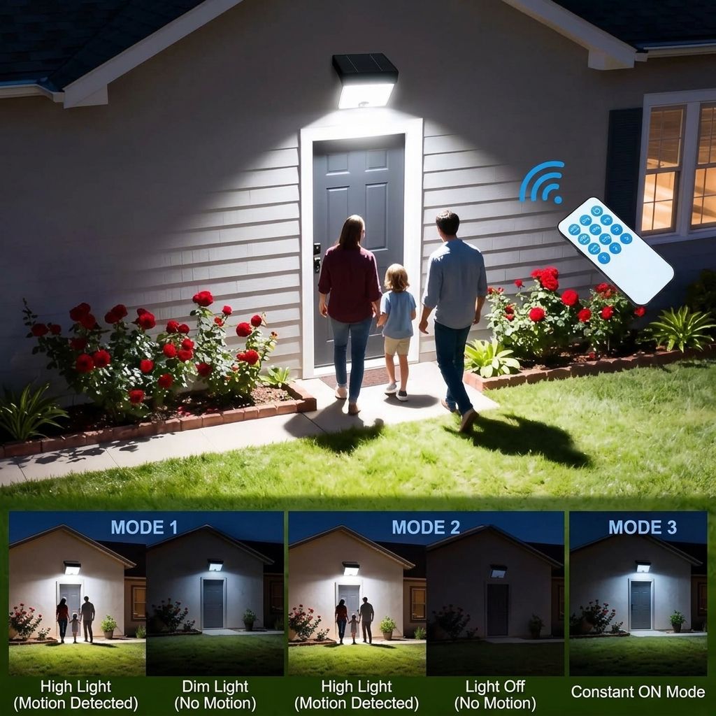 Solar Powered Outdoor LED Floodlight with Remote Control and Motion Sensor, Dual Charging via Solar and USB, Weatherproof Wall Light for Driveway Garden Patio, Choice of 6000K Daylight or 3000K Warm Glow (6000K White，2PCS)