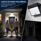 Solar Powered Outdoor LED Floodlight with Remote Control and Motion Sensor, Dual Charging via Solar and USB, Weatherproof Wall Light for Driveway Garden Patio, Choice of 6000K Daylight or 3000K Warm Glow (6000K White，2PCS)