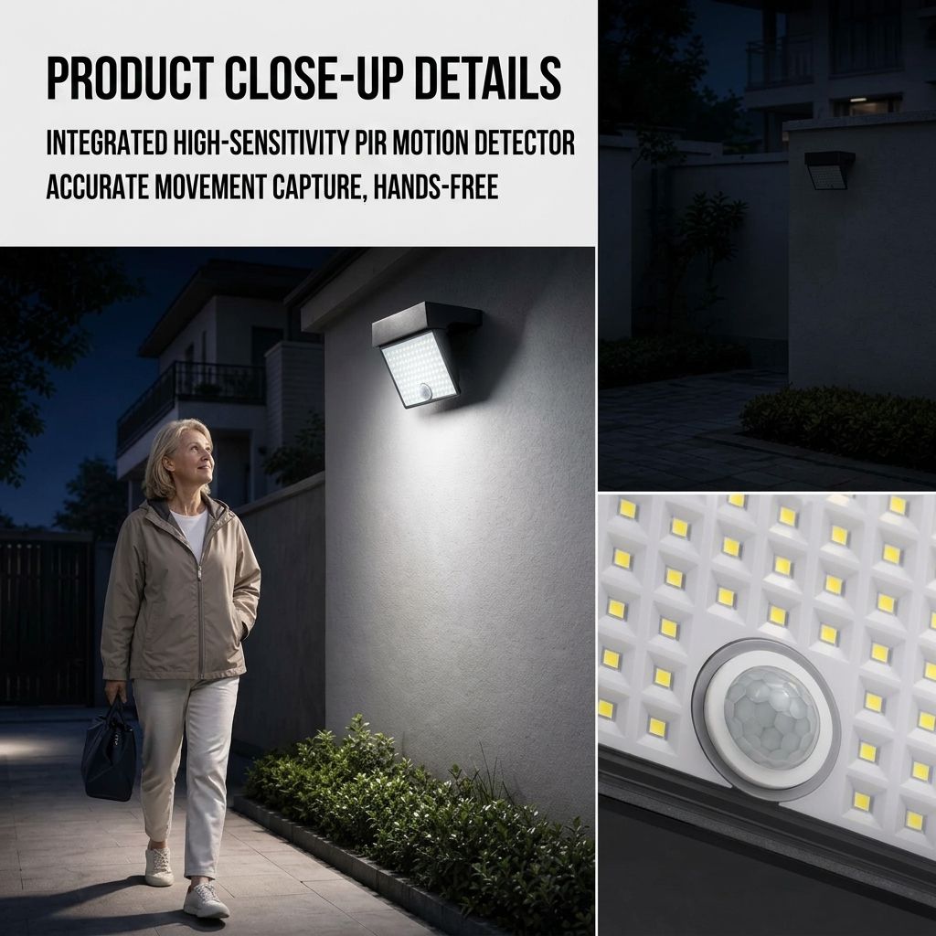 Solar Powered Outdoor LED Floodlight with Remote Control and Motion Sensor, Dual Charging via Solar and USB, Weatherproof Wall Light for Driveway Garden Patio, Choice of 6000K Daylight or 3000K Warm Glow (6000K White，2PCS)