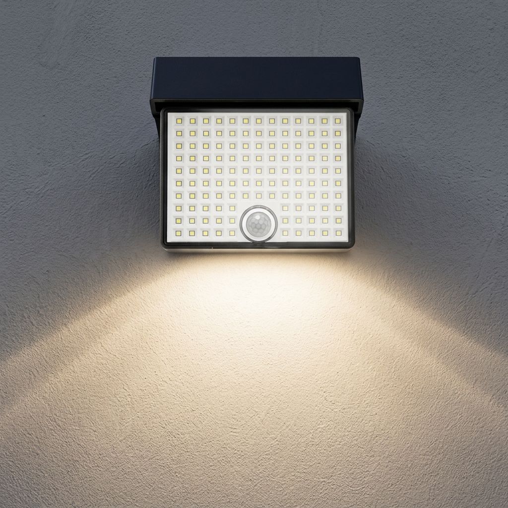 Solar Powered Outdoor LED Floodlight with Remote Control and Motion Sensor, Dual Charging via Solar and USB, Weatherproof Wall Light for Driveway Garden Patio, Choice of 6000K Daylight or 3000K Warm Glow (6000K White，2PCS)