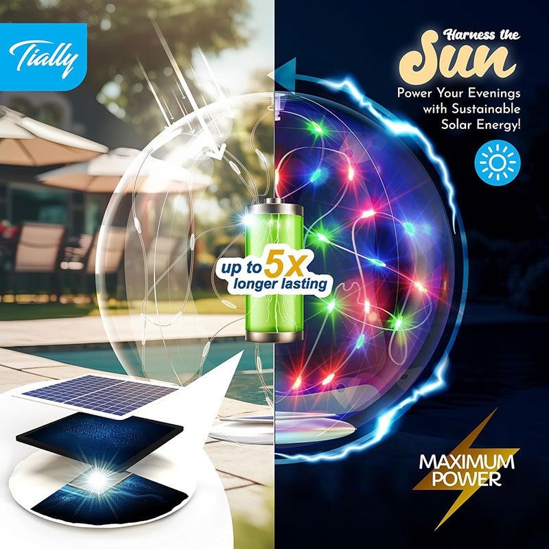 Solar-Powered Inflatable Floating Globe Lights – 2-Pack with Remote, Waterproof LED Sphere Decor for Pool, Garden, Patio & Yard, Auto On/Off, Weatherproof Ambient Lighting for Evening Parties and Outdoor Relaxation (2PCS（Colorful Light）)