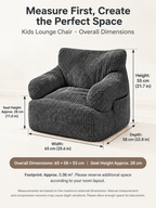 Kids Single Sofa Chair with Corduroy Fabric and Storage Pocket, Cozy Bean Bag Lounger for Children Bedroom and Home Reading Nook (Green)