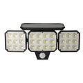 120-LED Solar Motion Sensor Outdoor Wall Light, 3 Adjustable Heads with 270° Coverage, 800 Lumens Super Bright, 3 Modes Security Lighting for Garage, Yard, Pathway and Fence (1PCS)