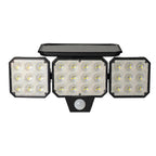 120-LED Solar Motion Sensor Outdoor Wall Light, 3 Adjustable Heads with 270° Coverage, 800 Lumens Super Bright, 3 Modes Security Lighting for Garage, Yard, Pathway and Fence (1PCS)