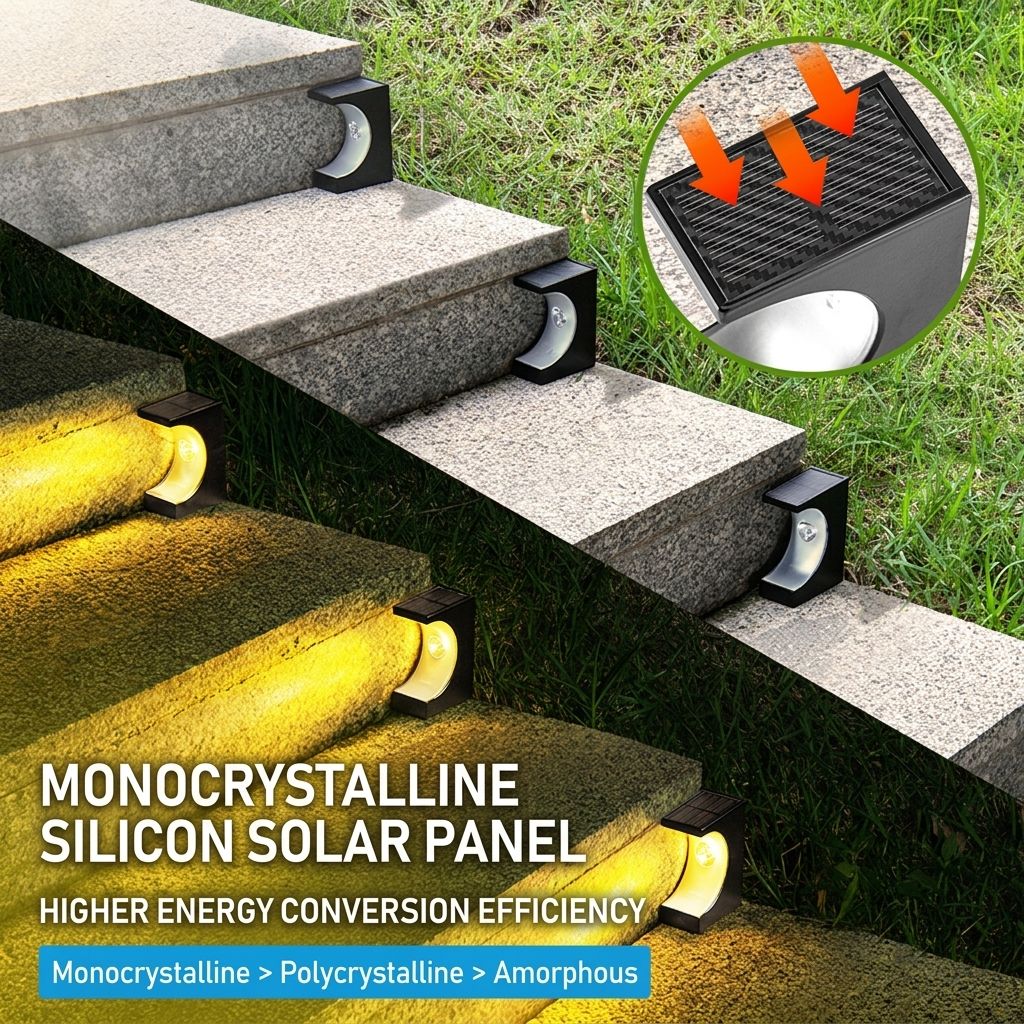 Solar Crescent Moon Step Light with Monocrystalline Silicon Panel, ABS & PS Construction, IP65 Waterproof, 3000K Warm White or 6000K Cool White Options for Outdoor Garden Paths, Driveways, and Wooden Deck Stairs (24PCS, Cool White Light)