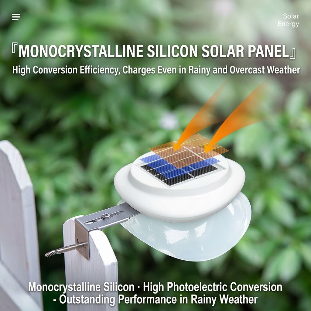 Solar Powered Fence Light with Durable ABS+PC Housing, Monocrystalline Silicon Panel, and Adjustable Mounting Clip for Outdoor Garden, Patio, Deck, and Walkway Illumination in Warm White or Cool White (16PCS, Black Housing‑Cool White Light)