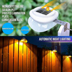 Solar Powered Fence Light with Durable ABS+PC Housing, Monocrystalline Silicon Panel, and Adjustable Mounting Clip for Outdoor Garden, Patio, Deck, and Walkway Illumination in Warm White or Cool White (16PCS, Black Housing‑Cool White Light)