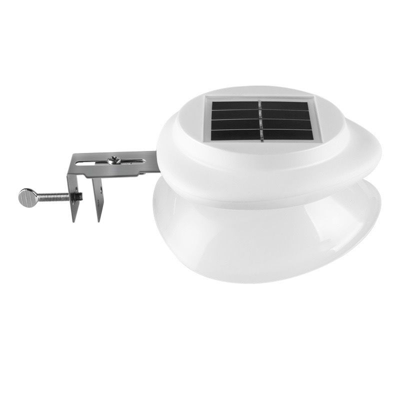 Solar Powered Fence Light with Durable ABS+PC Housing, Monocrystalline Silicon Panel, and Adjustable Mounting Clip for Outdoor Garden, Patio, Deck, and Walkway Illumination in Warm White or Cool White (16PCS, White Housing‑Cool White Light)