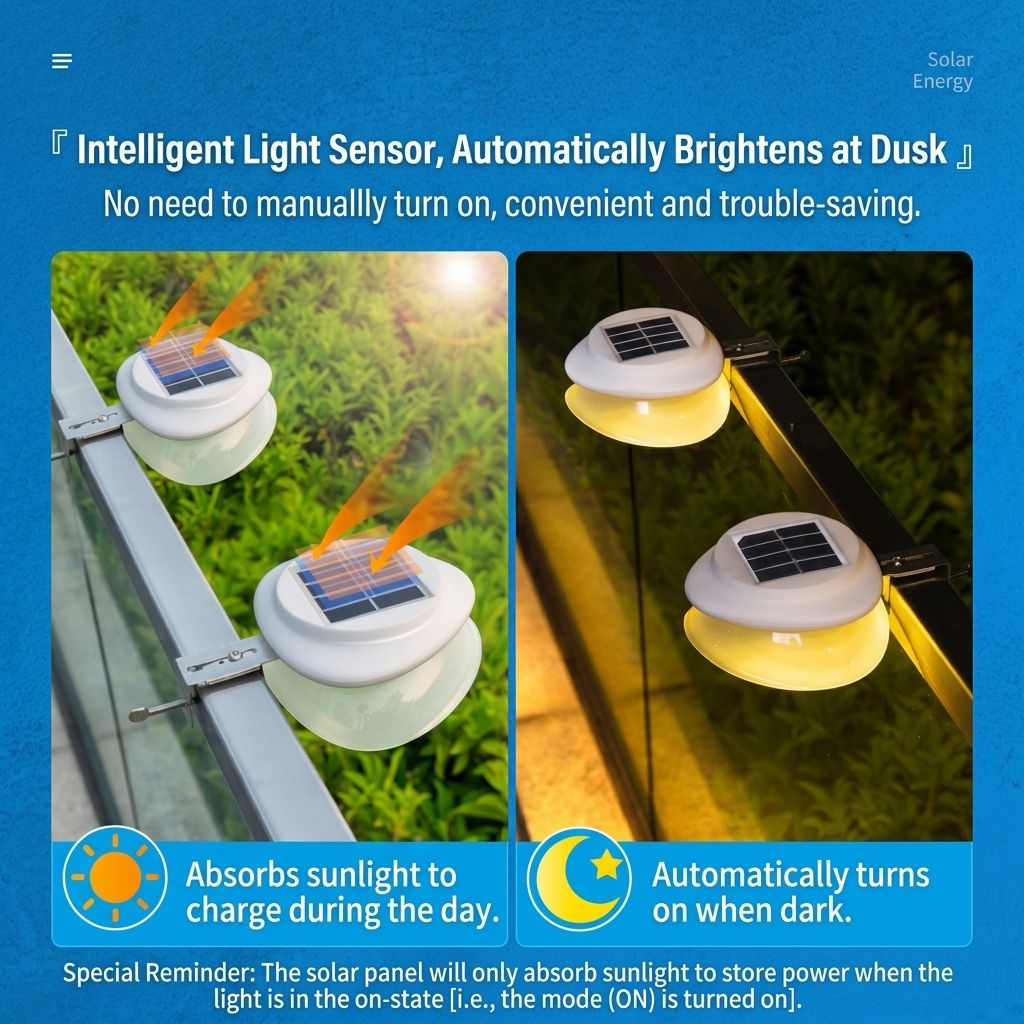 Solar Powered Fence Light with Durable ABS+PC Housing, Monocrystalline Silicon Panel, and Adjustable Mounting Clip for Outdoor Garden, Patio, Deck, and Walkway Illumination in Warm White or Cool White (16PCS, White Housing‑Warm White Light)