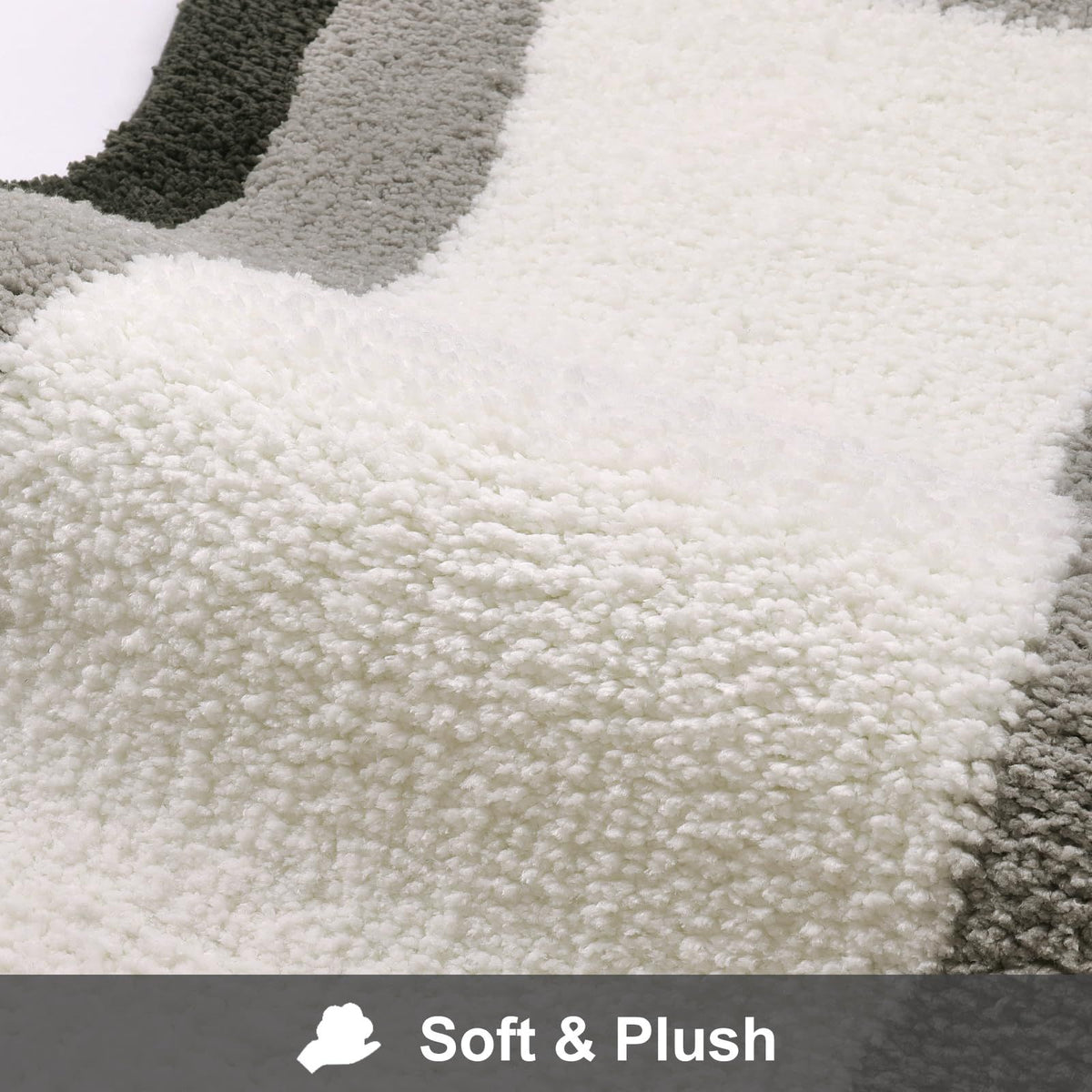 Room DecorCool Rugs Aesthetic Cloud Carpet Area Rug Modern for Bedroom Living Room (Black/Grey 40*60cm)