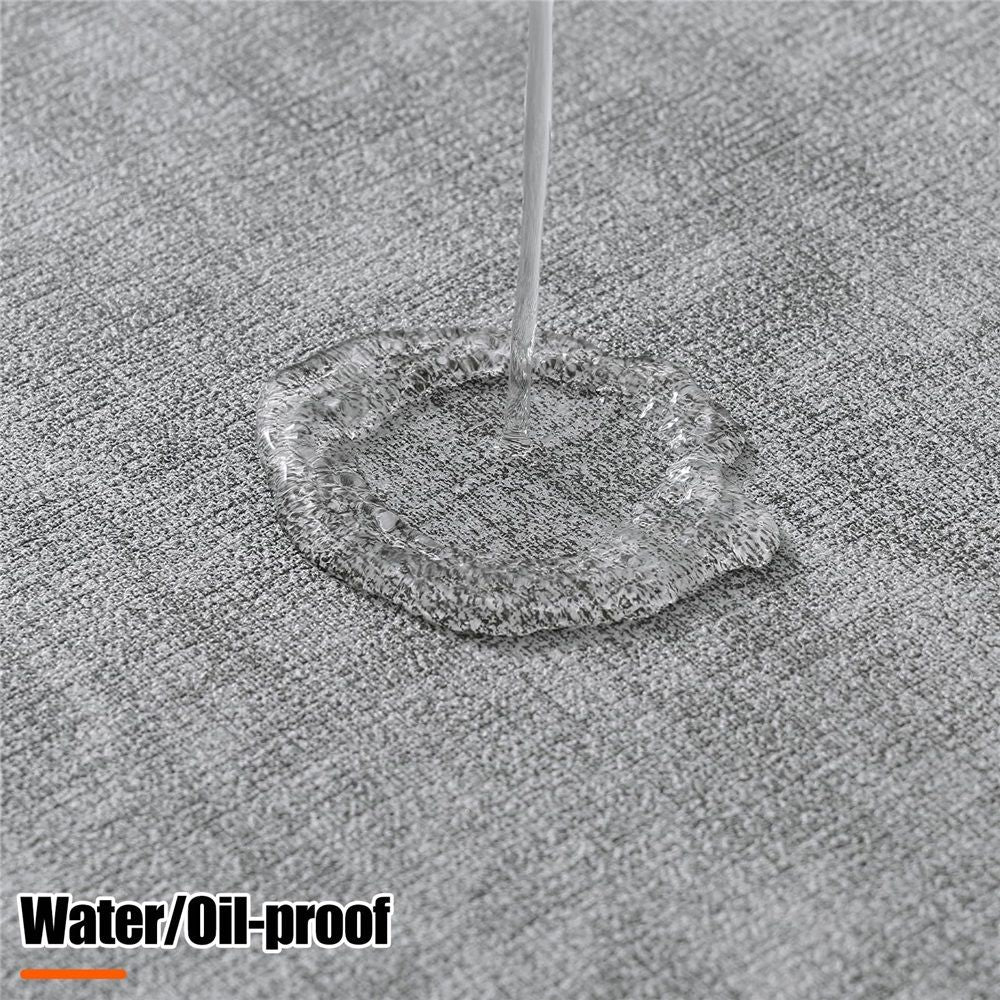 Round Faux Leather Placemats, Washable Dual-Side Table Mats, Wipeable Heat-Resistant Dining Place Mats for Outdoor and Indoor, Set of 6, Diameter 13 inch, Light Grey，Only placemats are available